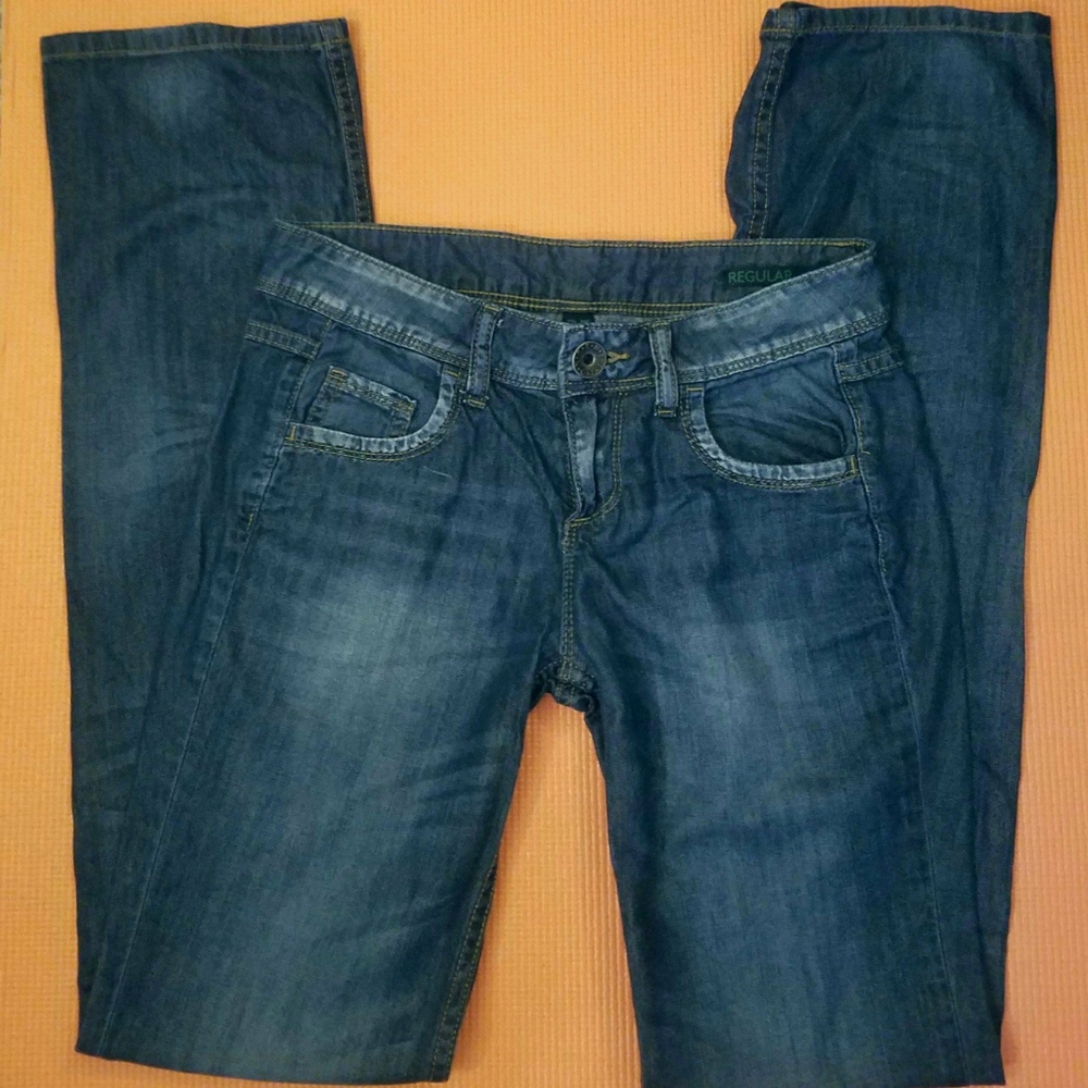 Benetton Dark Wash Lightweight Jeans
